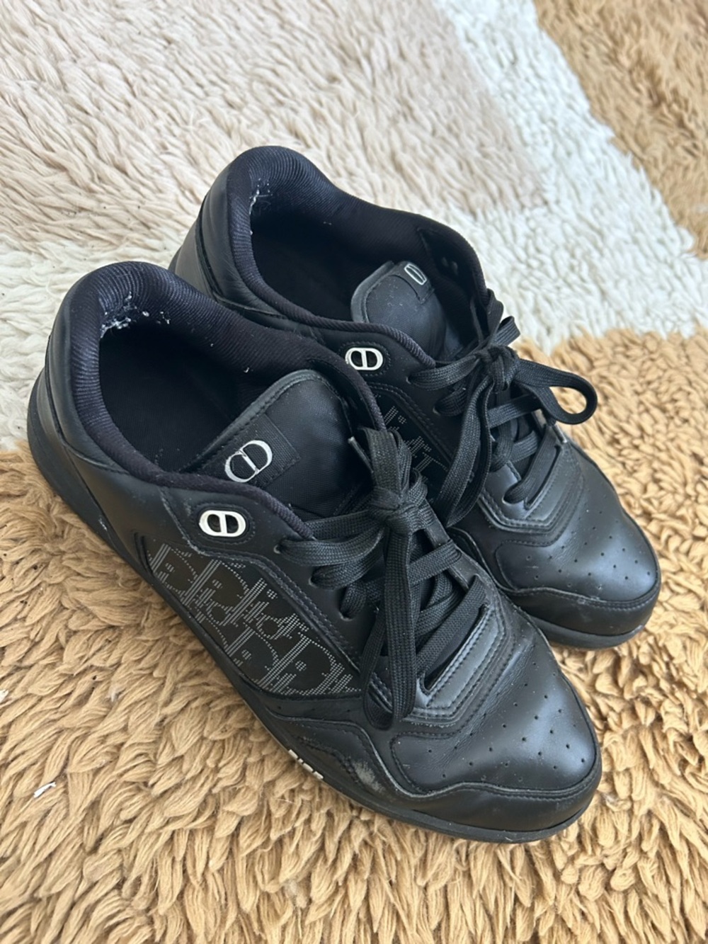 Dior Black Men's Low-Top Logo Sneakers